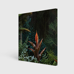 Картина квадратная Объемные растения