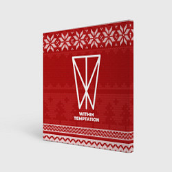 Холст квадратный Новогодний Within Temptation, цвет: 3D-принт