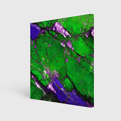 Картина квадратная A purple mineral in a green stone