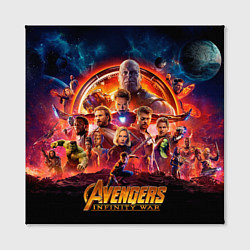Холст квадратный Супергерои Мстители война бесконечности, цвет: 3D-принт — фото 2
