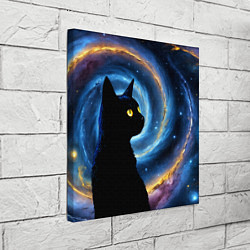 Холст квадратный Кот на фоне космоса, цвет: 3D-принт — фото 2