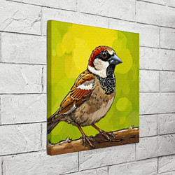 Холст квадратный Большой воробей, цвет: 3D-принт — фото 2