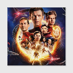 Холст квадратный Персонажи Человек паук нет пути домой, цвет: 3D-принт — фото 2