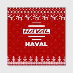 Холст квадратный Новогодний Haval с оленями, цвет: 3D-принт — фото 2