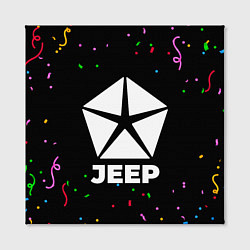 Холст квадратный Jeep конфети, цвет: 3D-принт — фото 2