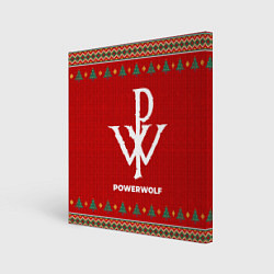 Холст квадратный Powerwolf new year, цвет: 3D-принт