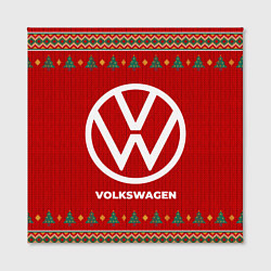 Холст квадратный Volkswagen new year, цвет: 3D-принт — фото 2