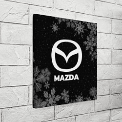 Холст квадратный Снежный Mazda, цвет: 3D-принт — фото 2