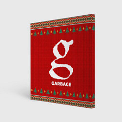 Картина квадратная Garbage new year