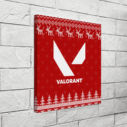 Холст квадратный Новогодний Valorant с оленями, цвет: 3D-принт — фото 2