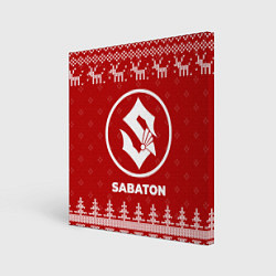 Картина квадратная Новогодний Sabaton с оленями