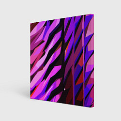 Картина квадратная Фиолетово -чёрная абстракция