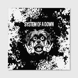 Холст квадратный System of a Down рок пес, цвет: 3D-принт — фото 2