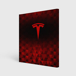 Картина квадратная Tesla red poly