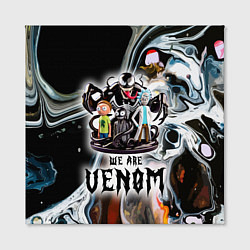 Холст квадратный Морти и Рик под властью ядовитой слизи - коллаба, цвет: 3D-принт — фото 2