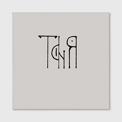 Холст квадратный Вязью Таня - чёрная надпись, цвет: 3D-принт — фото 2