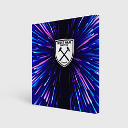 Картина квадратная West Ham neon energy