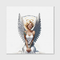 Холст квадратный Сияющий ангел, цвет: 3D-принт — фото 2