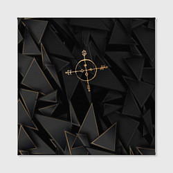 Холст квадратный Megadeth golden poly, цвет: 3D-принт — фото 2