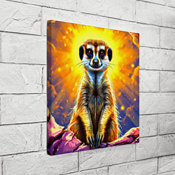 Холст квадратный Сурикат в яркиз лучах солнца, цвет: 3D-принт — фото 2