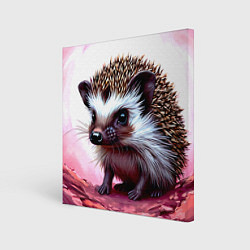 Картина квадратная Ежик в розовом свете