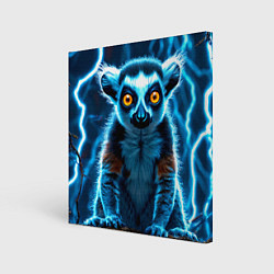 Картина квадратная Лемур и удар молнии