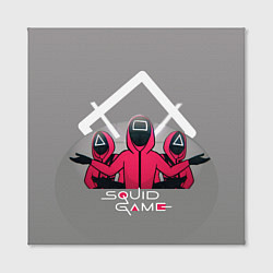 Холст квадратный Персонажи из Игра в кальмара, цвет: 3D-принт — фото 2