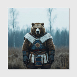 Холст квадратный Воин русский медведь, цвет: 3D-принт — фото 2