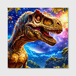 Холст квадратный Тираннозаври звездная ночь, цвет: 3D-принт — фото 2