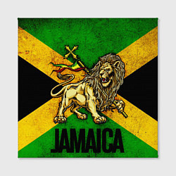 Холст квадратный Jamaica lion flag, цвет: 3D-принт — фото 2