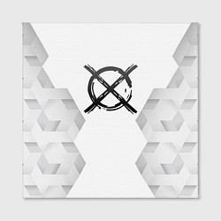 Холст квадратный CreepyPasta white poly, цвет: 3D-принт — фото 2