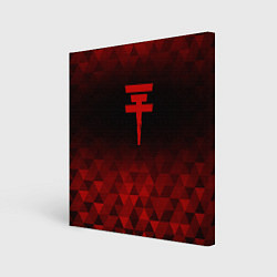 Картина квадратная Tokio Hotel red poly