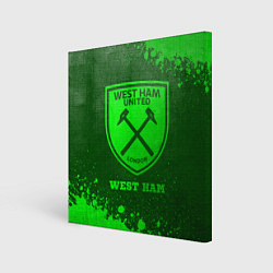 Картина квадратная West Ham - green gradient