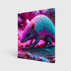 Картина квадратная Броненосец в розовом свете