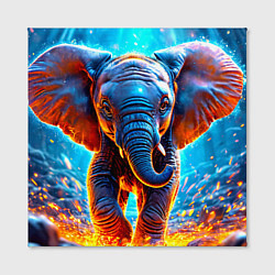 Холст квадратный Слон и искры под ногами, цвет: 3D-принт — фото 2