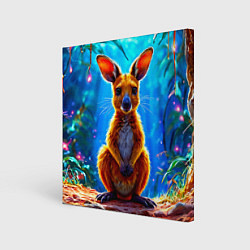 Картина квадратная Кенгуру в джунглях