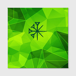 Холст квадратный Nightwish green poly, цвет: 3D-принт — фото 2