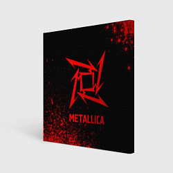 Картина квадратная Metallica - red gradient