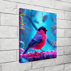 Холст квадратный Розовый снегирь, цвет: 3D-принт — фото 2
