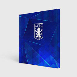 Холст квадратный Aston Villa blue poly, цвет: 3D-принт