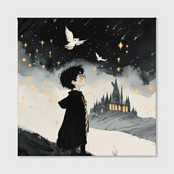 Холст квадратный Гарри Поттер и совы, цвет: 3D-принт — фото 2