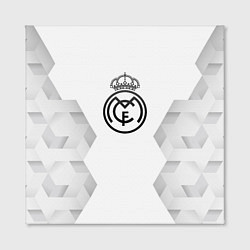 Холст квадратный Real Madrid white poly, цвет: 3D-принт — фото 2