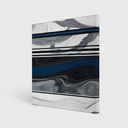 Картина квадратная Мрамор и синяя полоска