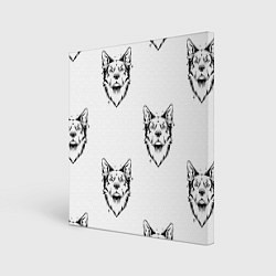 Картина квадратная Голова собаки