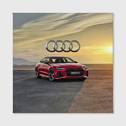 Холст квадратный Audi RS 7 на закате солнца, цвет: 3D-принт — фото 2