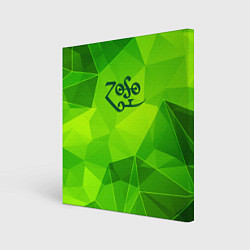 Холст квадратный Led Zeppelin green poly, цвет: 3D-принт