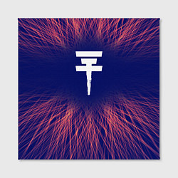 Холст квадратный Tokio Hotel red energy, цвет: 3D-принт — фото 2