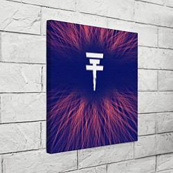 Холст квадратный Tokio Hotel red energy, цвет: 3D-принт — фото 2