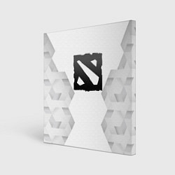 Холст квадратный Dota white poly, цвет: 3D-принт