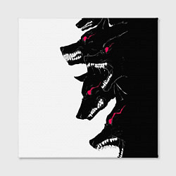 Холст квадратный Волки, цвет: 3D-принт — фото 2